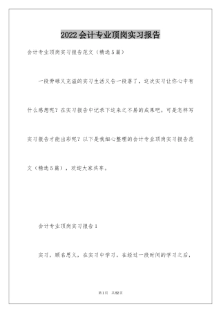 2024会计专业顶岗实习报告_5
