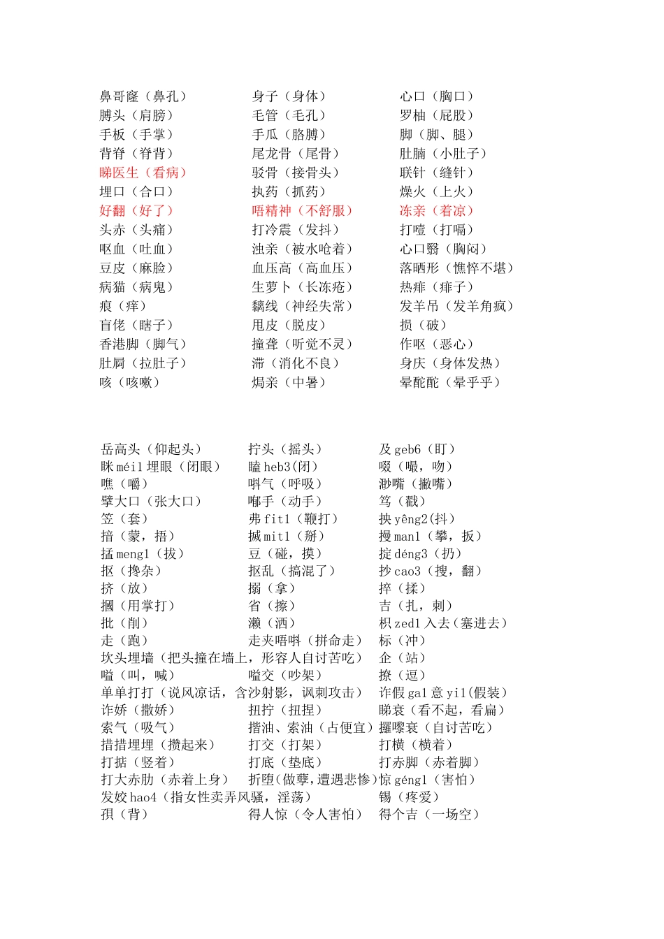 粤语词汇整理_第3页