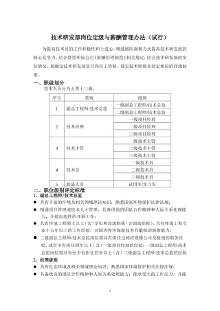 研发中心部岗位与薪酬管理办法(试行)(2)(1)
