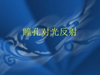 瞳孔对光反射
