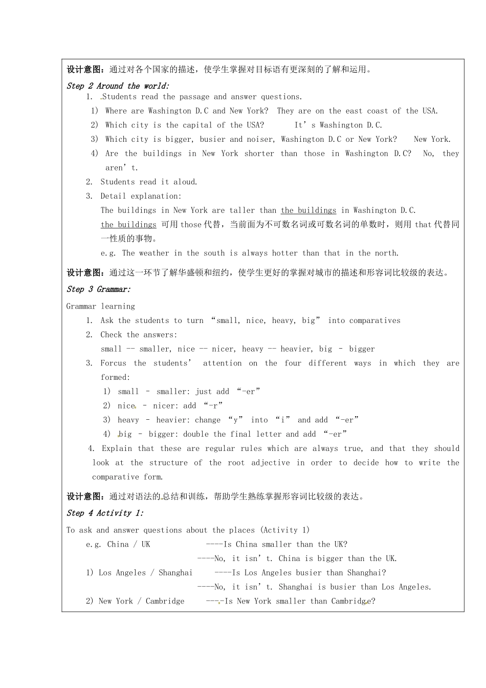 天津市佳春中学七年级英语下册 Module 5 My hometown and country《Unit 3 Language in use》教案 外研版_第2页