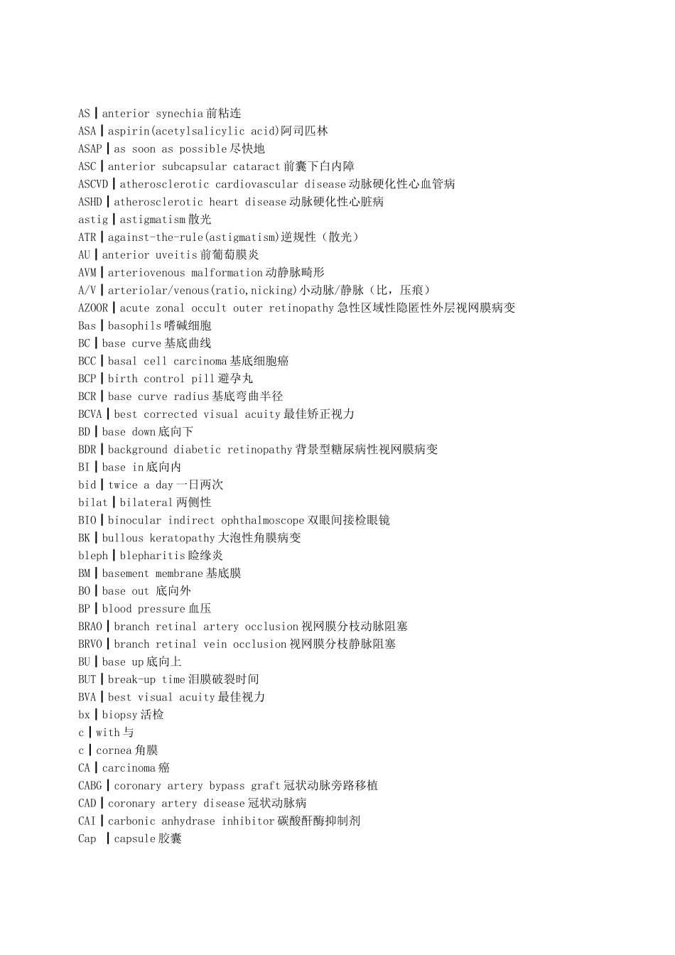 眼科常用中英文缩写_第2页