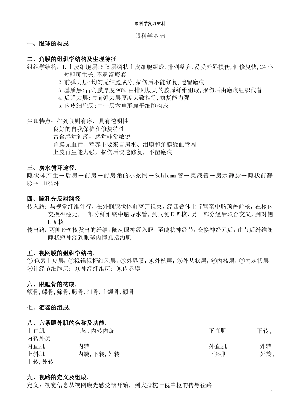 眼科学重点总结_第1页