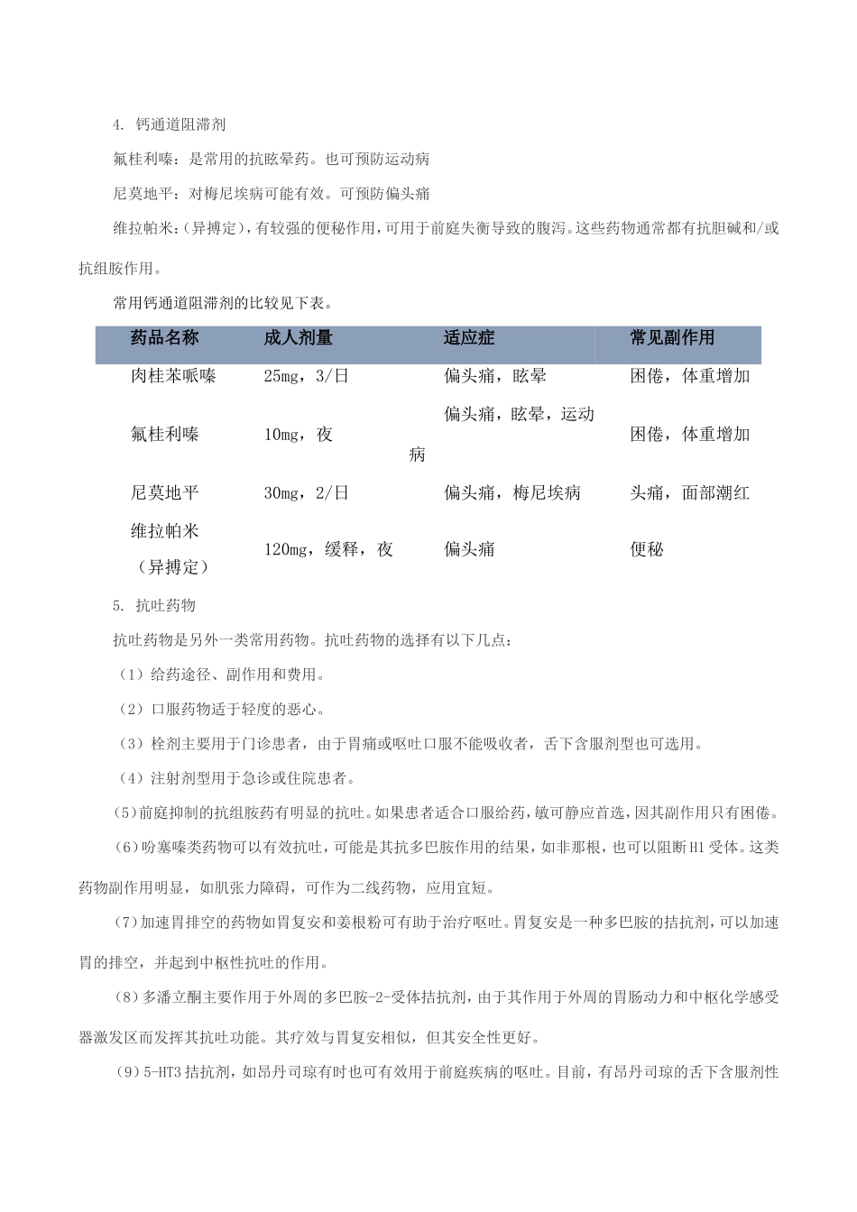 眩晕的药物与康复治疗_第3页