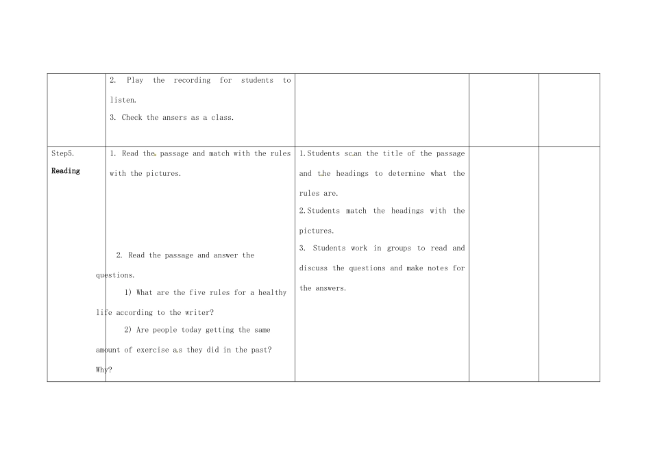 四川省华蓥市九年级英语下册《Module 5 Unit 2 Get off the sofa》教案 （新版）外研版-（新版）外研版初中九年级下册英语教案_第3页
