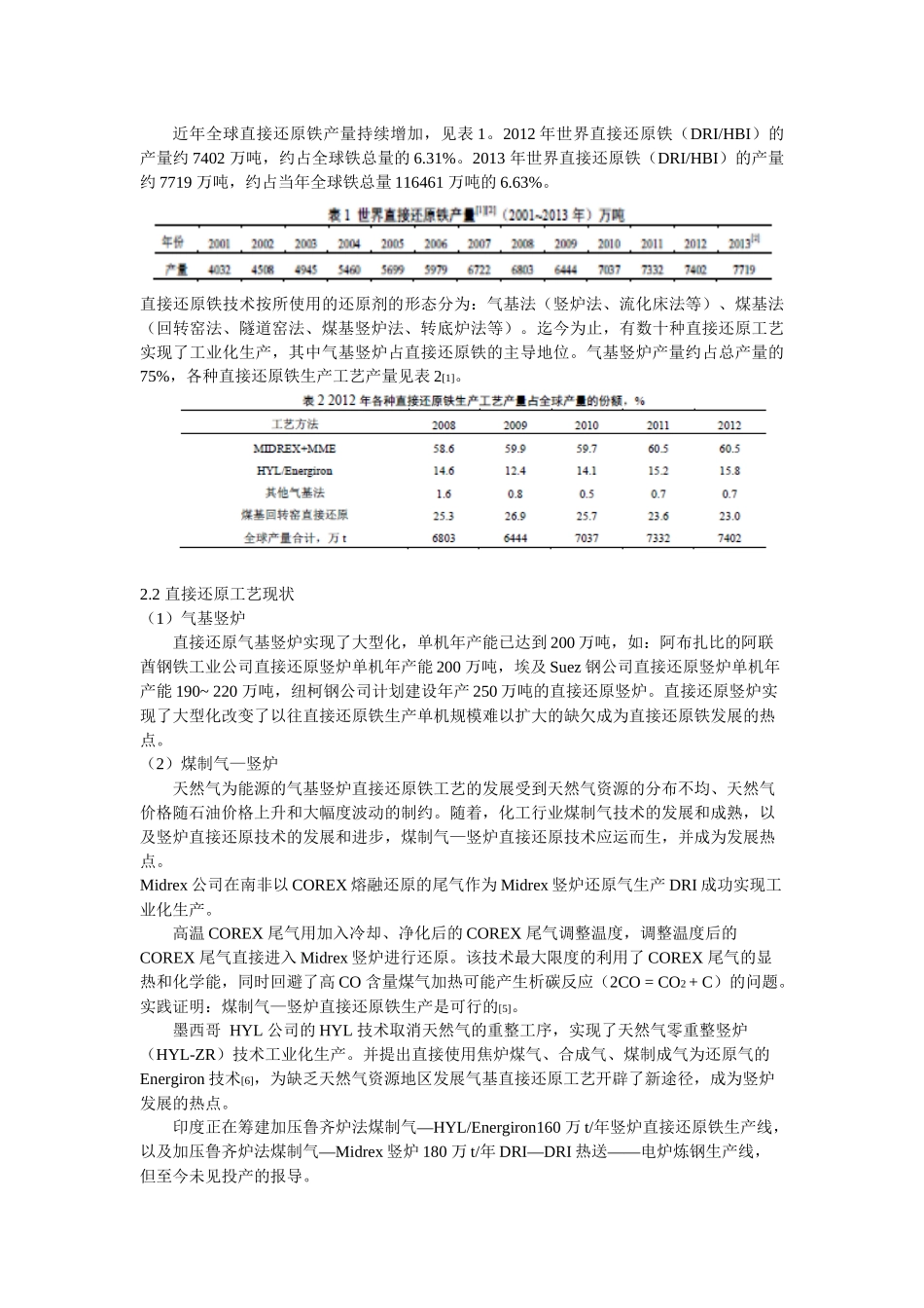 直接还原技术现状及其在中国的发展展望_第2页