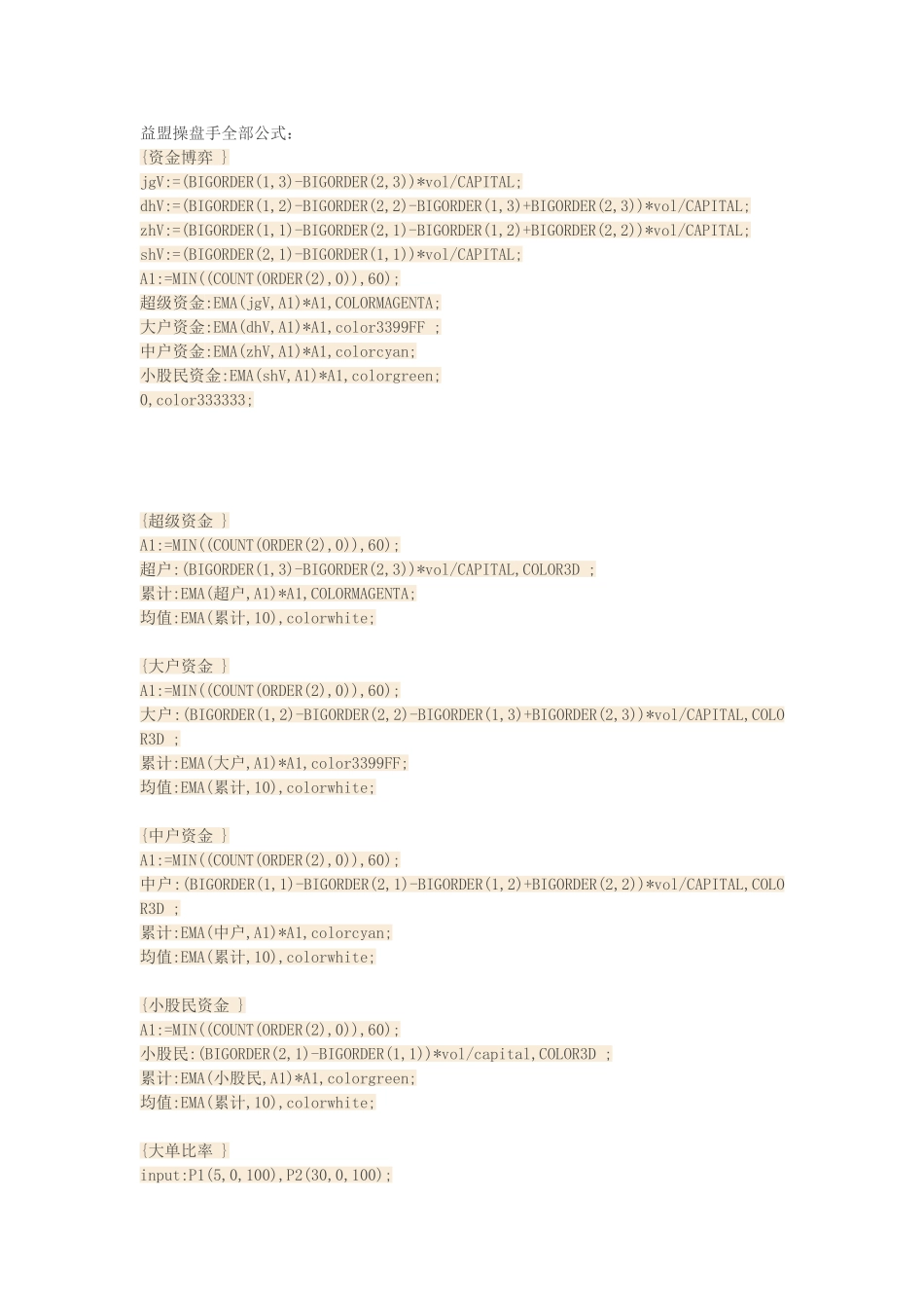 益盟操盘手全部公式2015年_第1页