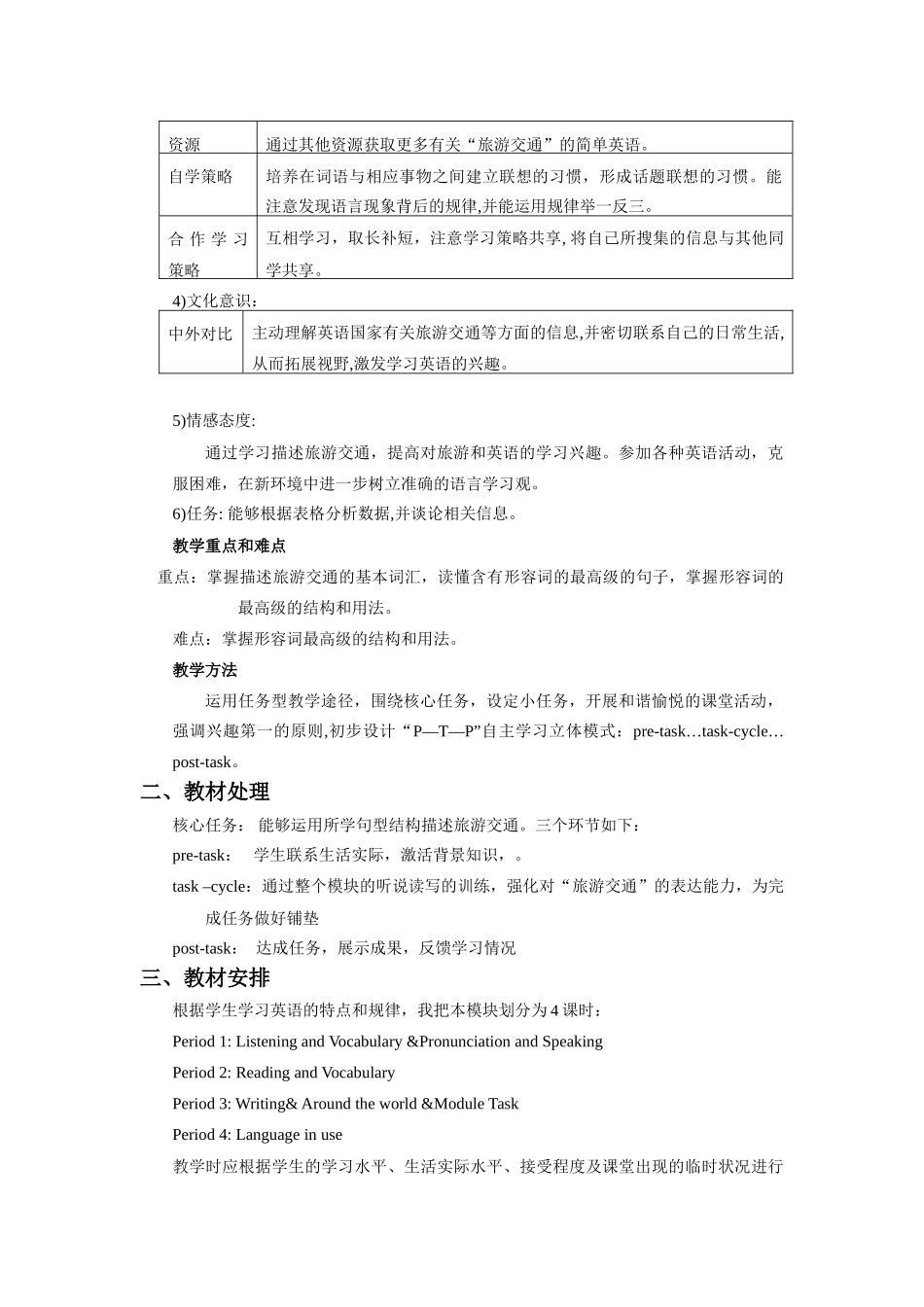 七年级英语下册：Module 7 Planes, boats and trains教案（外研版_第2页