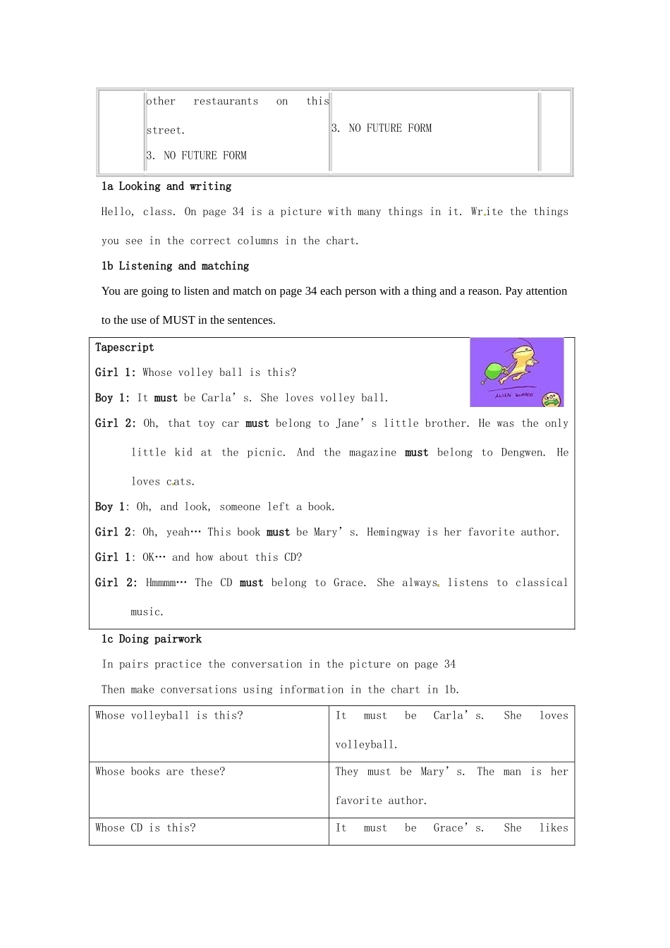 四川省江油市九年级英语《Unit 5 It must belong to Carla》SECTION A教案 人教新目标版_第2页