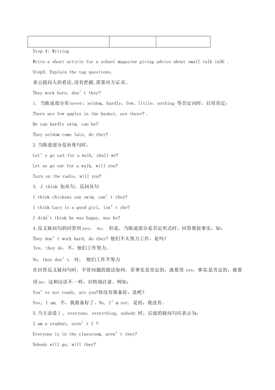 八年级英语下册 Unit 2 It’s a nice day，isn’t it Period 4教案 （新版）鲁教版五四制-鲁教版五四制初中八年级下册英语教案_第2页