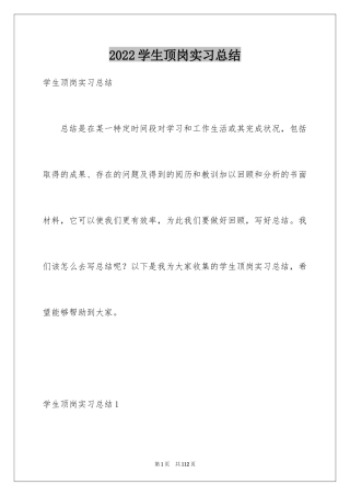 2024学生顶岗实习总结_4