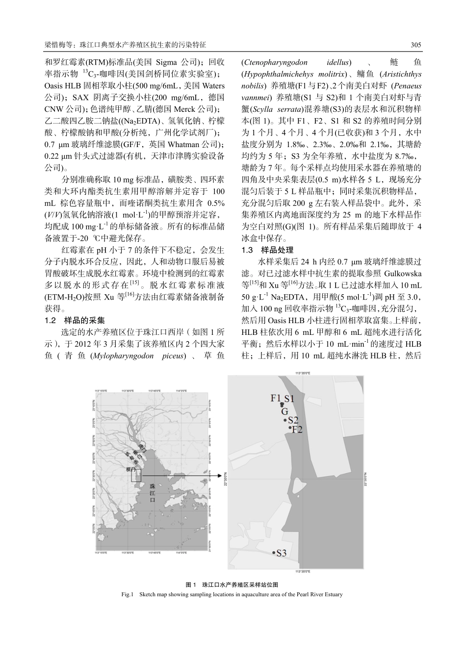 珠江口典型水产养殖区抗生素的污染特征_第2页