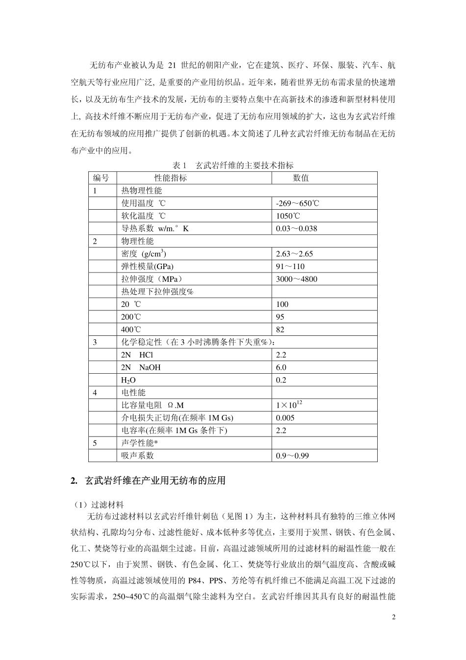 玄武岩纤维在产业用无纺布中的应用_第2页
