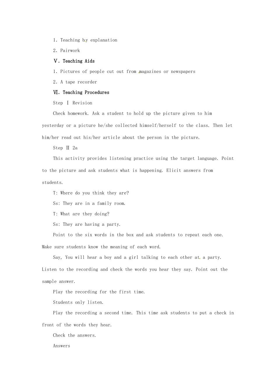 吉林省伊通县实验中学九年级英语全册《Unit 2 I used to be afraid of the dark》教案 人教新目标版_第2页