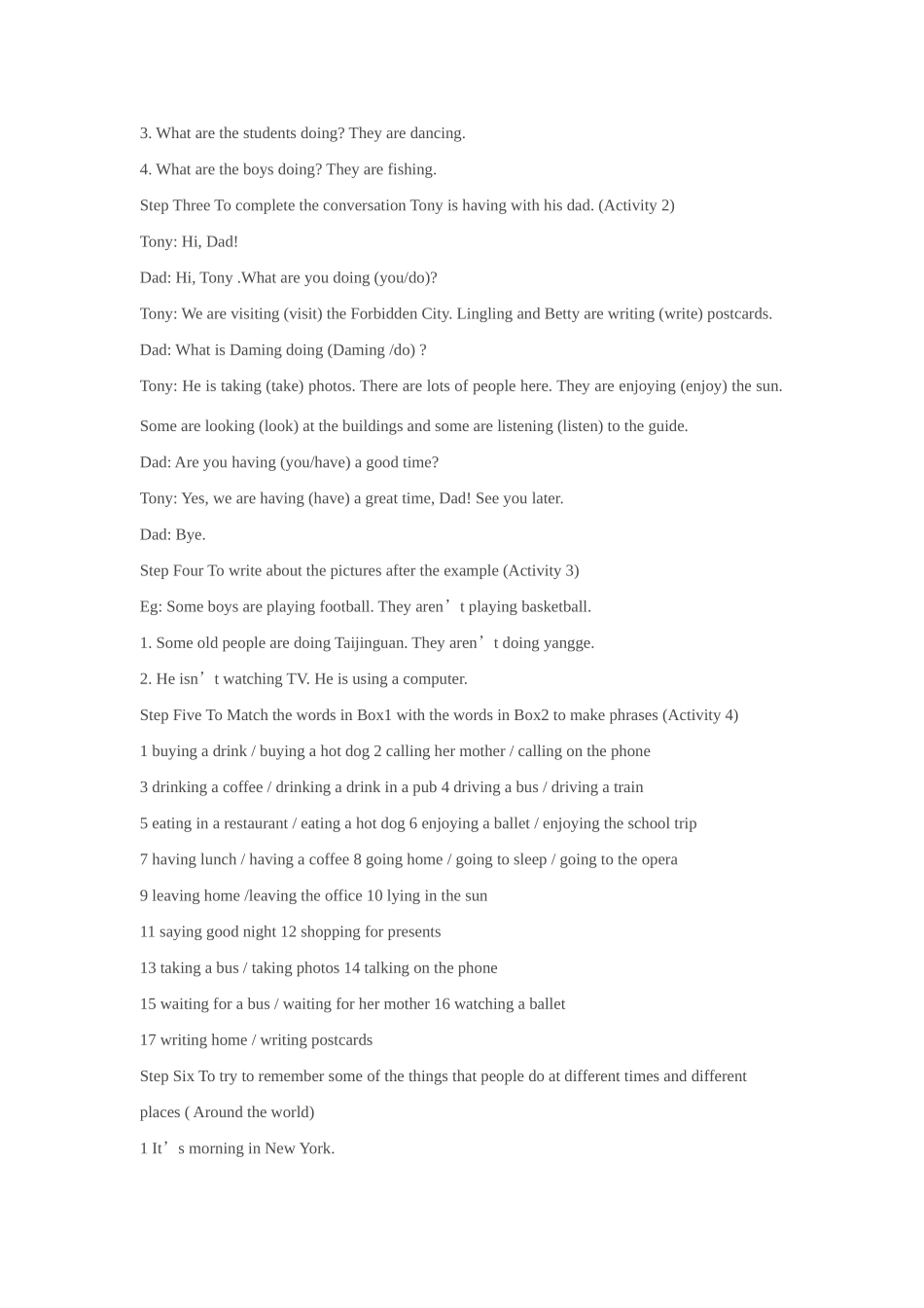 七年级英语上：Module 1 Unit 3 Language in use教案外研版_第3页