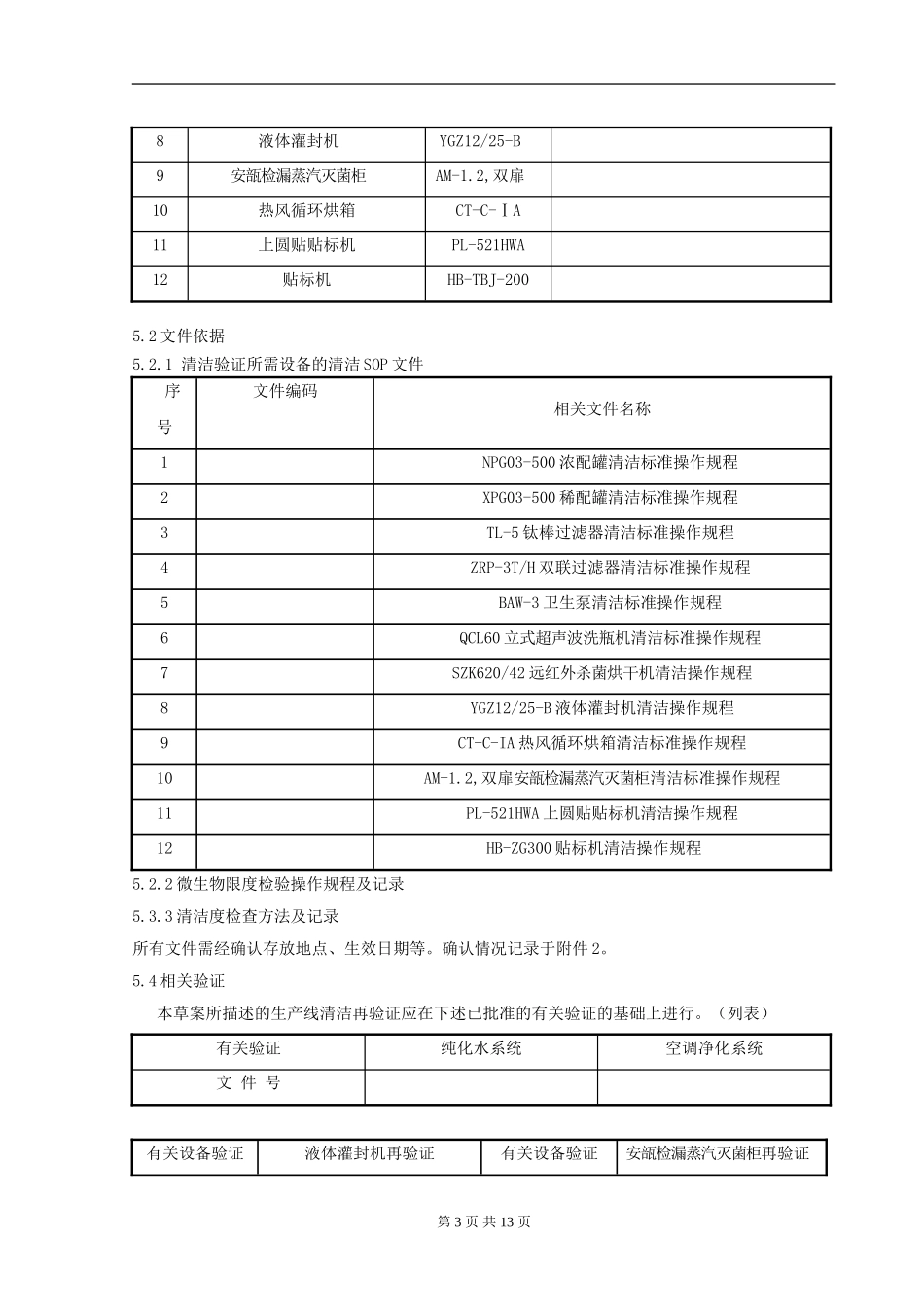 液体制剂生产线清洁再验证方案_第3页