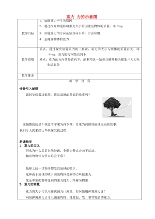 八年级物理下册 8.2 重力 力的示意图教案 （新版）苏科版-（新版）苏科版初中八年级下册物理教案