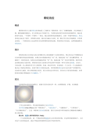 消费者行为学_晕轮效应