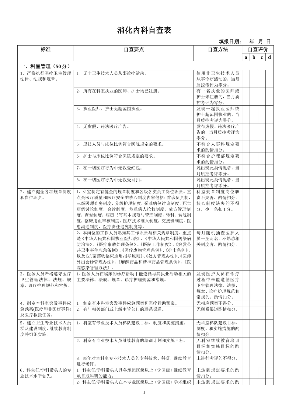 消化内科自查表_第1页