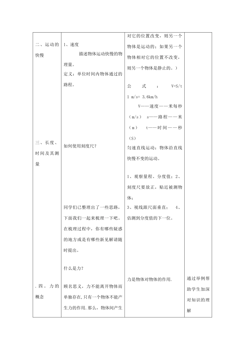 九年级物理：第十二章运动和力复习课教案（人教新课标）_第2页