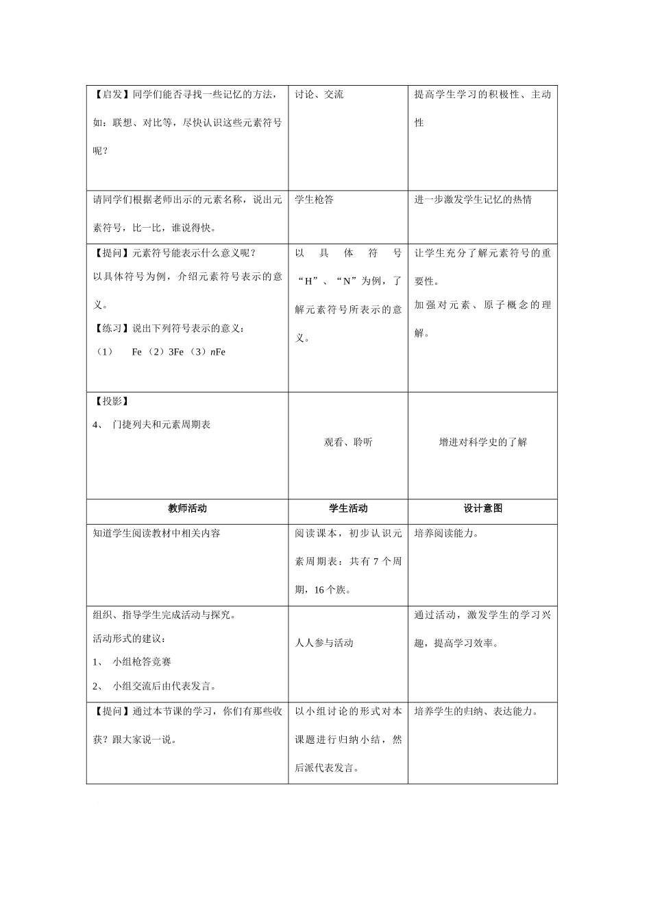 九年级化学上册 4.2元素教案2 (2)_第2页