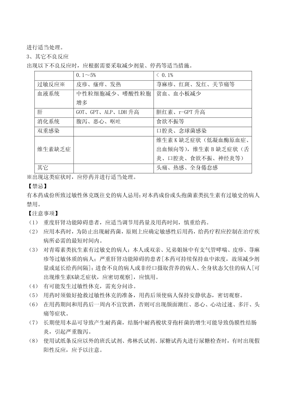 注射用头孢匹胺钠说明书_第3页