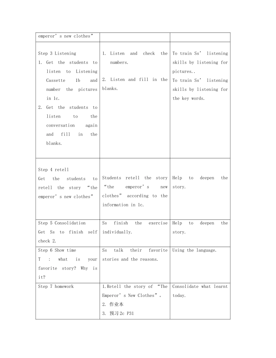 八年级英语上册 Unit 4 An old man tried to move the mountains SectionB 1a-2a精品教案 鲁教版五四制_第2页