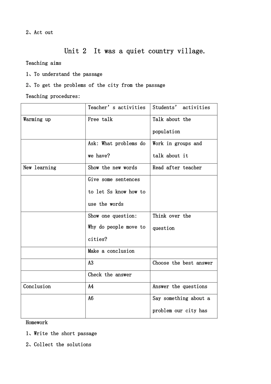 九年级英语上册Module 11 Population_第2页