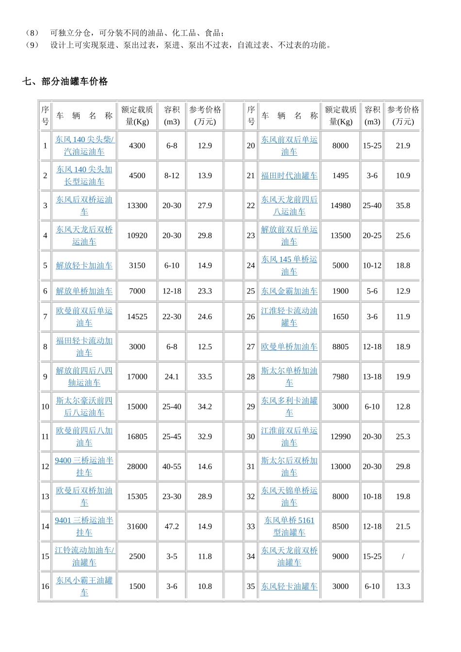油罐车型号配置及价格介绍_第3页