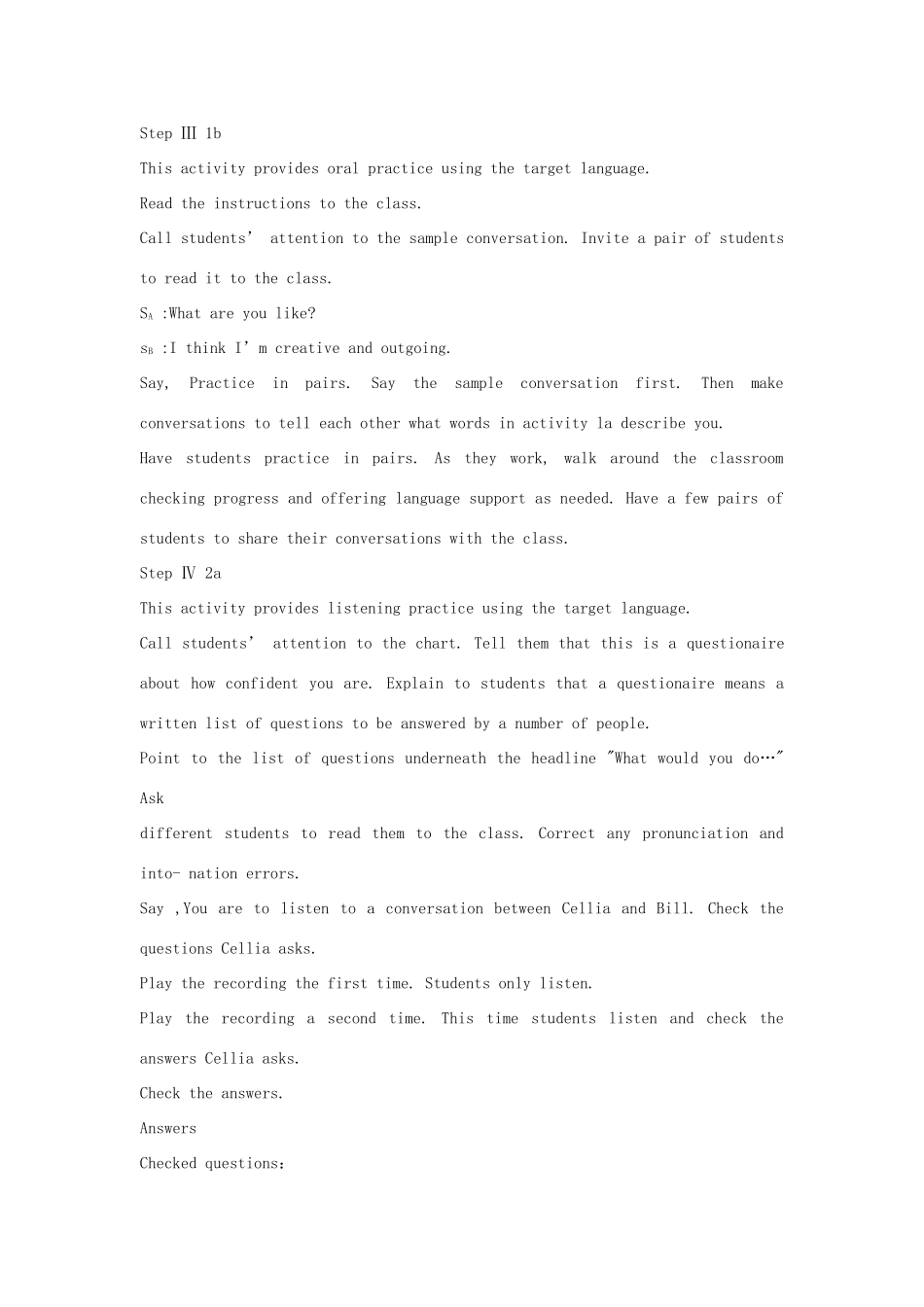 九年级英语全册 Unit 4 what would you do The 4th Period示范教案 人教新目标版_第3页
