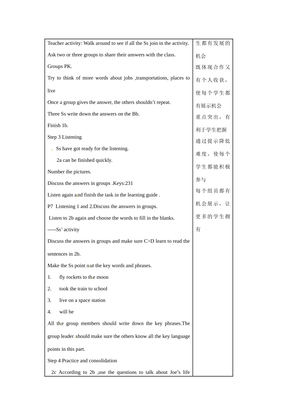 安徽省灵璧中学八年级英语上册 Unit 1 Will people have robots？Section B 1a-2c教案 鲁教版_第2页