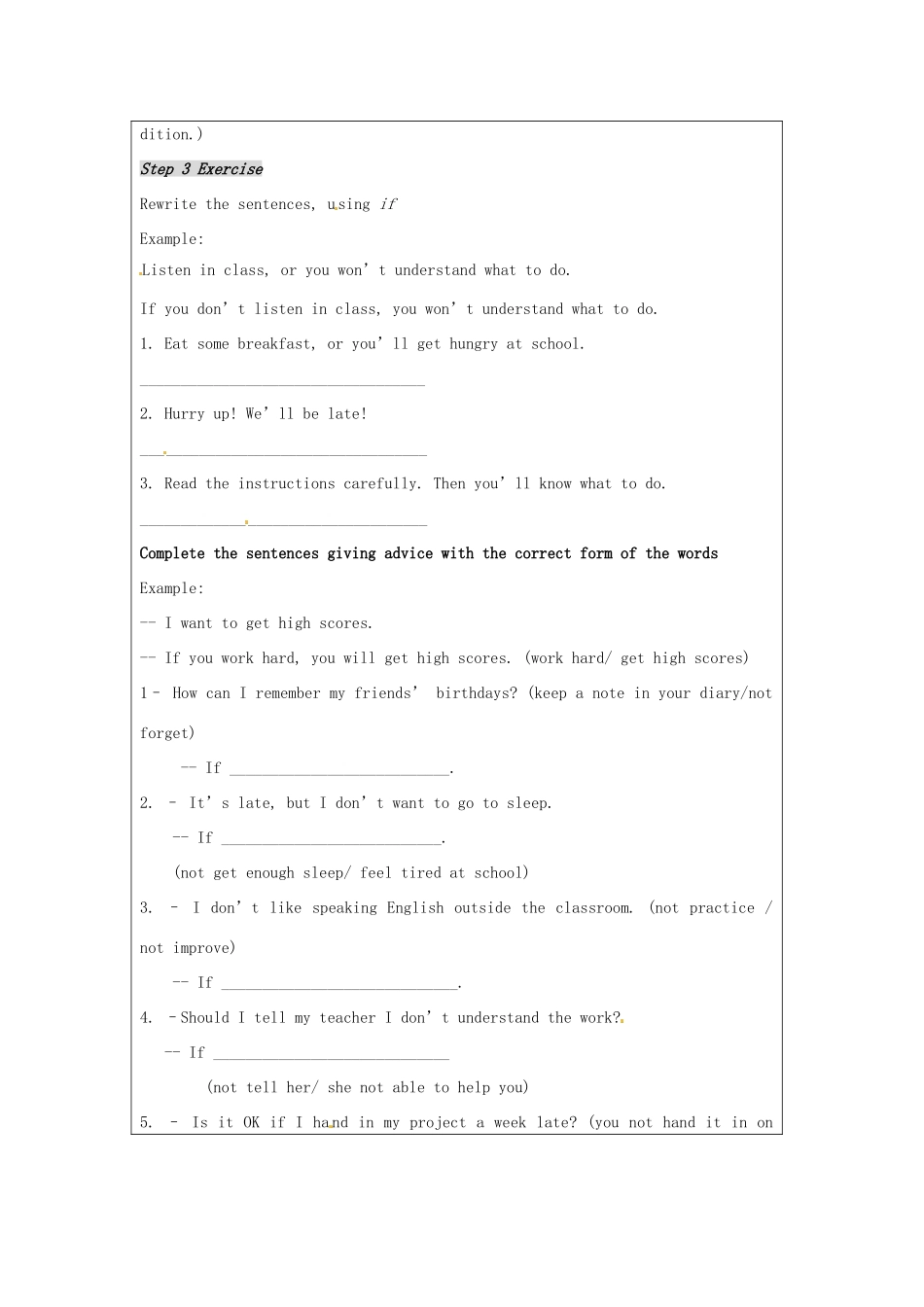 八年级英语下册 Module 5 Problems Unit 3 Language in use教学设计 外研版_第2页