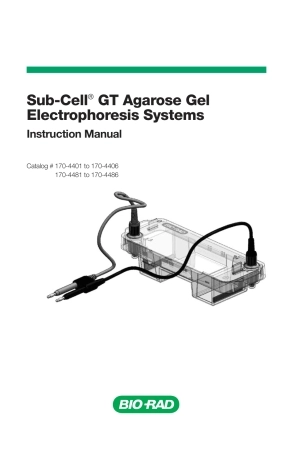 最新版美国伯乐水平电泳槽安装手册subcell GT REVC