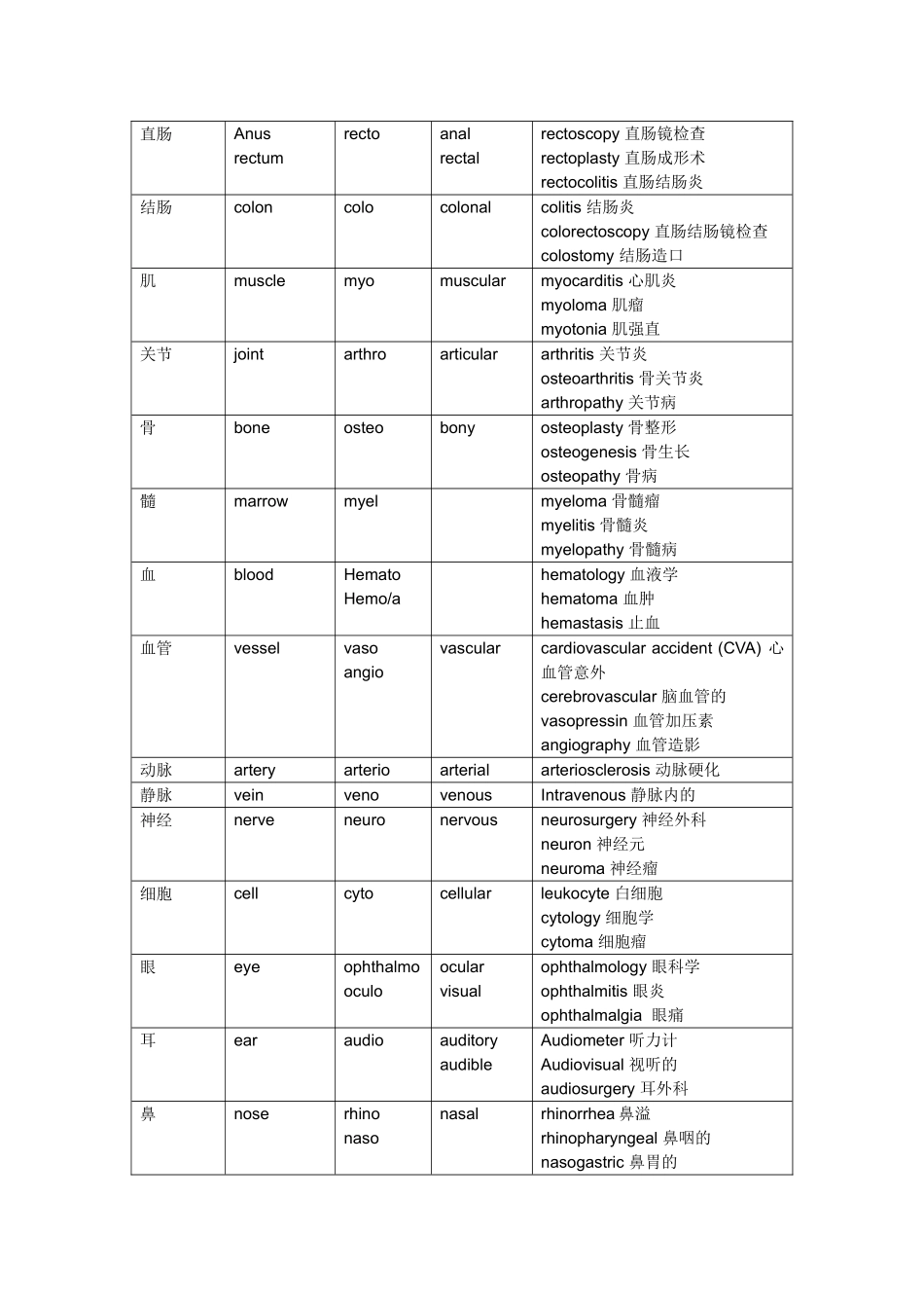 最常用医学前后缀_第2页