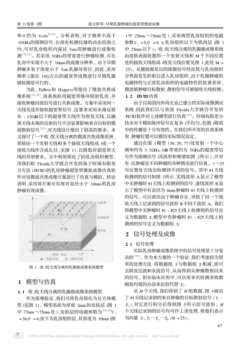 早期乳腺肿瘤的超宽带微波成像_第2页