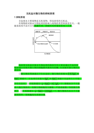 无机盐对微生物的抑制原理
