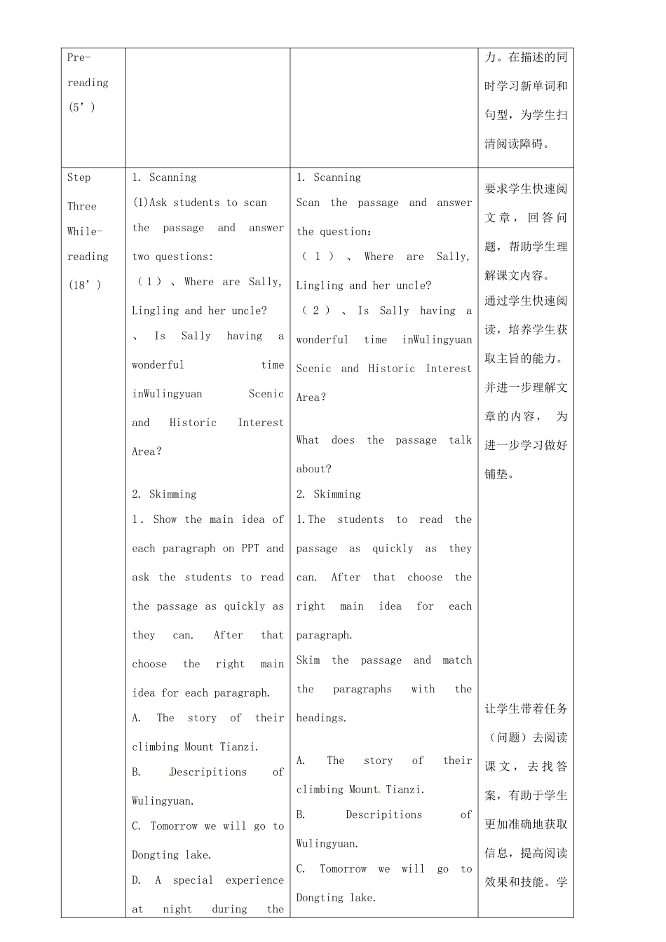 八年级英语下册 Module 7 Time off Unit 2 Lingling’s uncle told us not to worry教案 外研版-外研版初中八年级下册英语教案_第2页