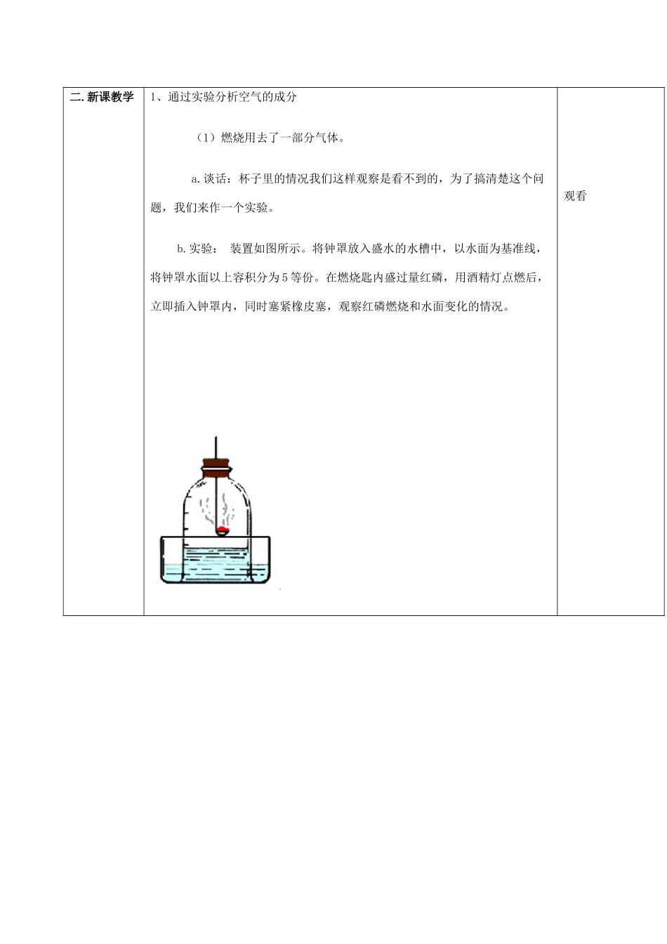 七年级科学下册 2.2 空气的成分教案1 华东师大版_第2页