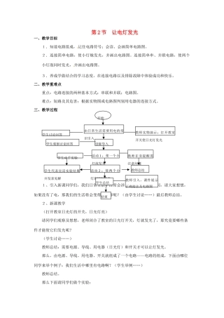 九年级物理全册 14.2 让电灯发光教案 （新版）沪科版-（新版）沪科版初中九年级全册物理教案