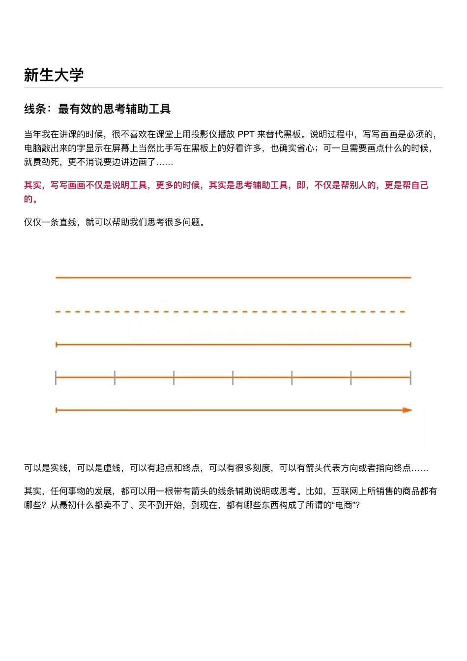 新生大学：线条,最有效的思考辅助工具_第1页