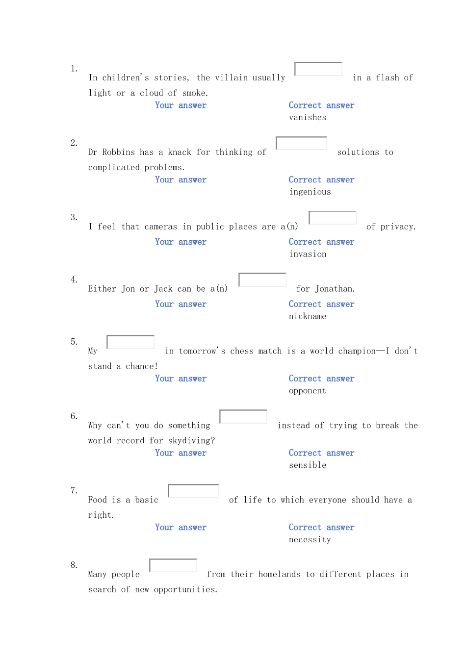 新标准大学英语综合教程单元测试第9单元答案_第1页