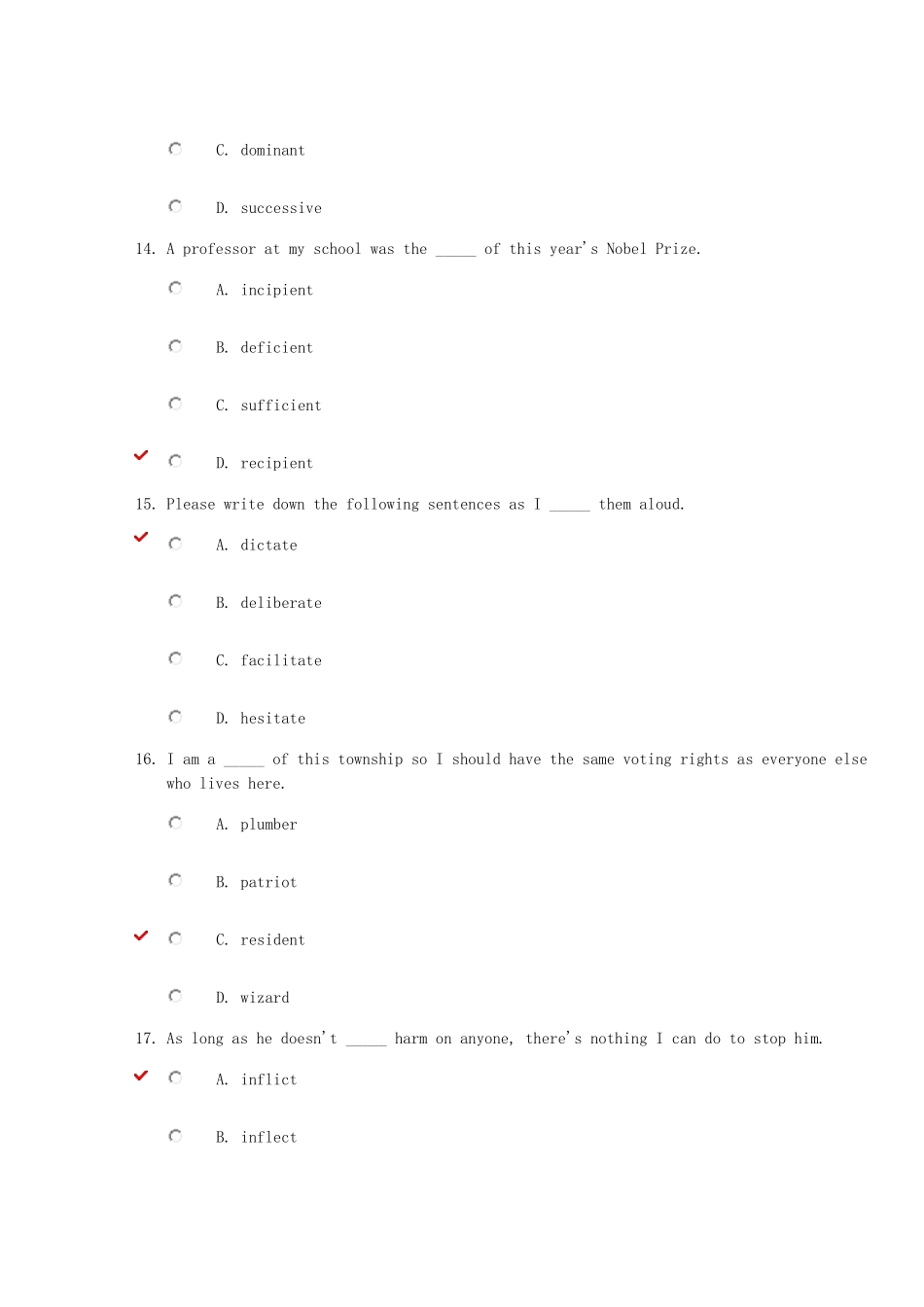 新标准大学英语综合教程单元测试第9单元答案_第3页