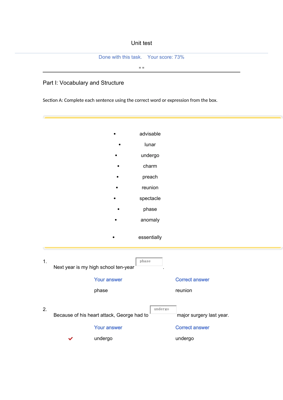 新标准大学英语综合教程单元测试第8单元答案_第1页