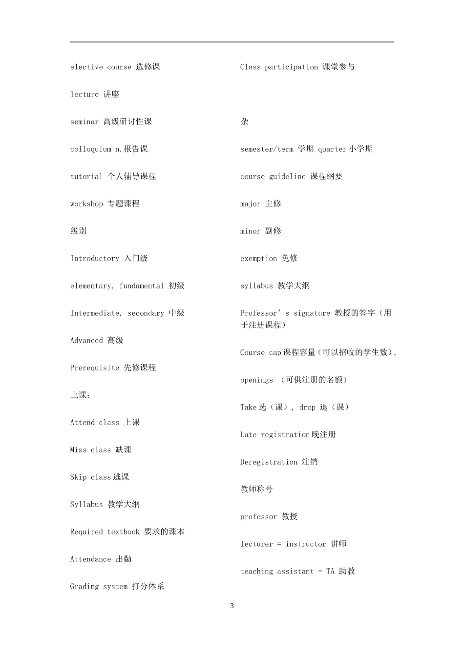 新托福IBT听力对话场景词汇_第3页