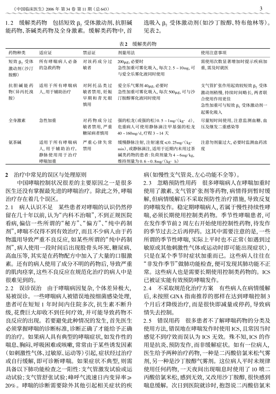 支气管哮喘治疗中的合理用药_第2页