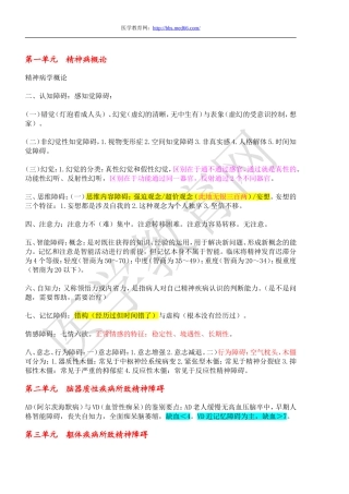 执医考试精神、伦理、心理总结