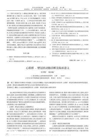 心肌桥_壁冠状动脉诊断及临床意义