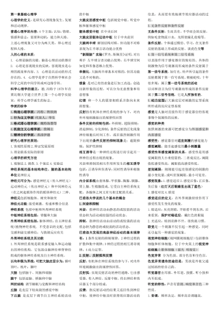 心理咨询师理论知识点归纳