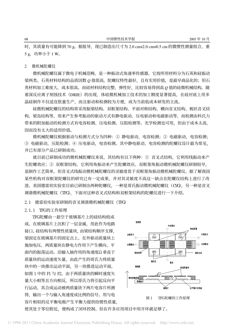 微机械陀螺仪的研制现状_第2页