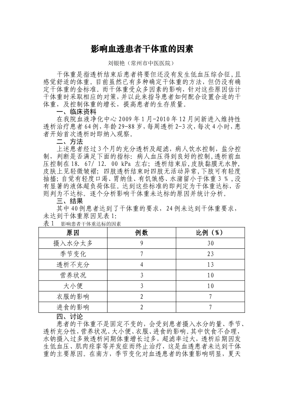 影响血透患者干体重的因素_第1页